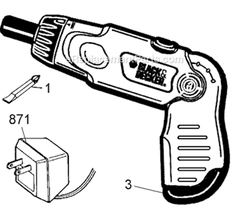 Page A Diagram and Parts List for 9073 Type 1 Black and Decker Electric Drill